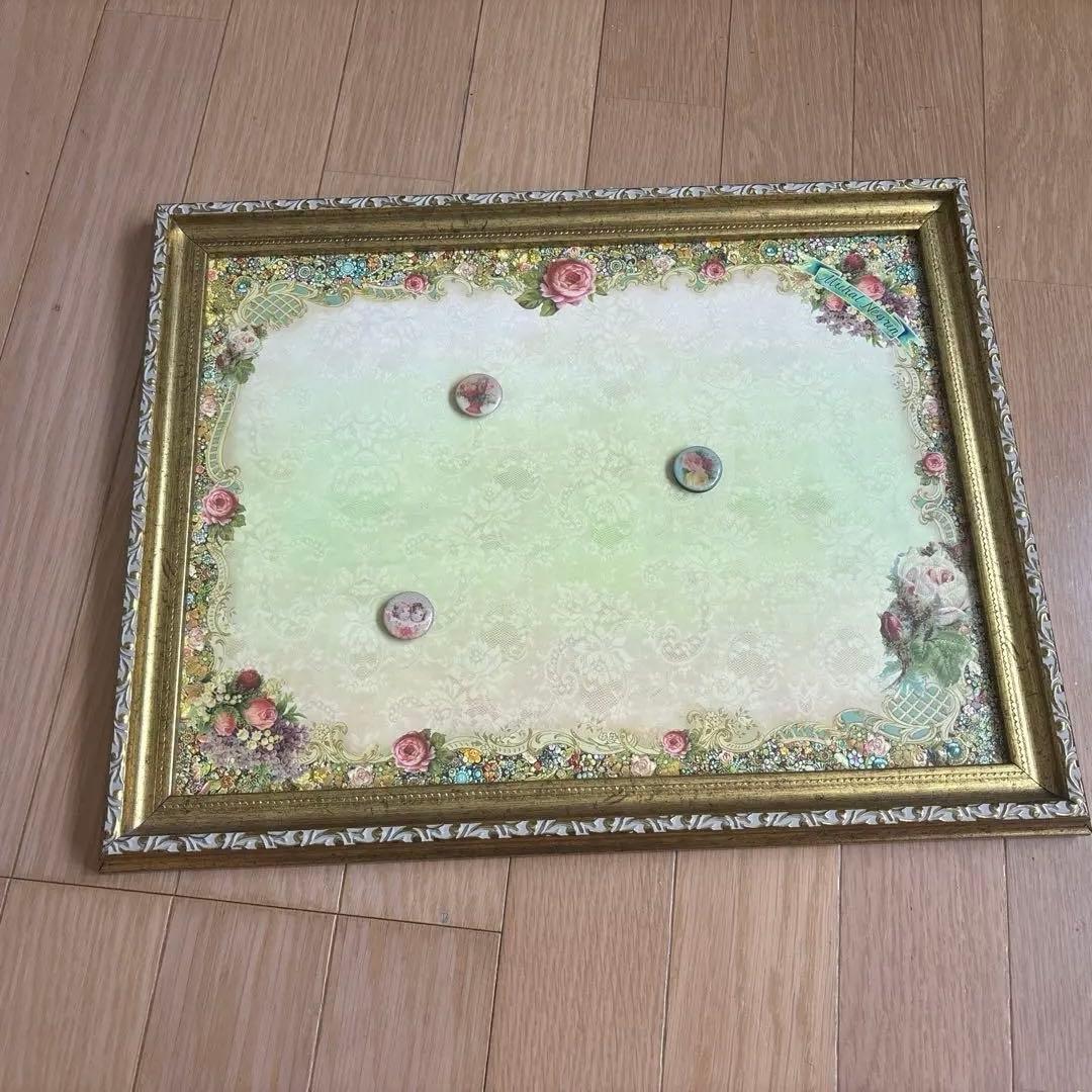 ミハエルネグリン花柄装飾 木製フレーム マグネット付き ミハエルネグリン花柄装飾 木製フレーム マグネット付き