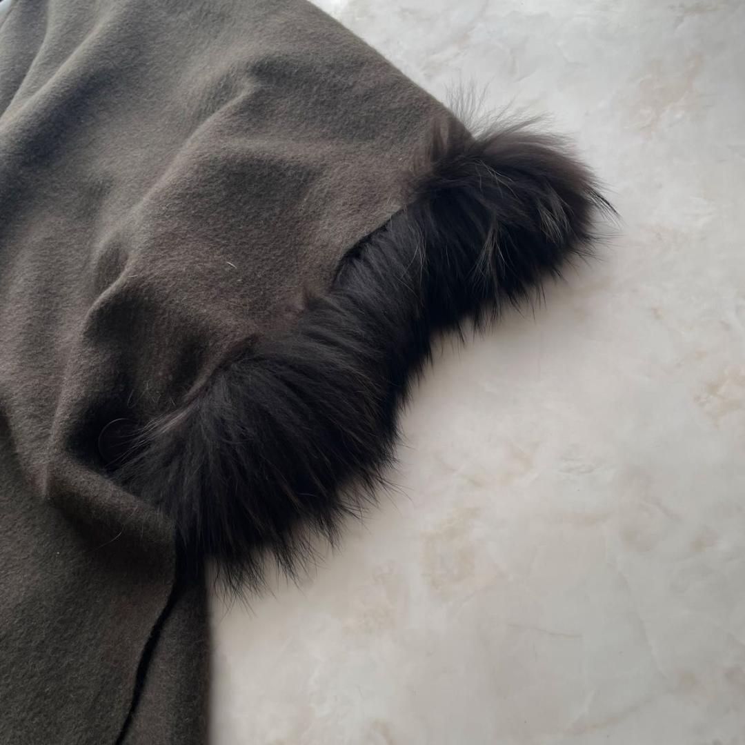 美品】GRACE CONTINENTAL ポンチョ チャイニーズラクーンファー