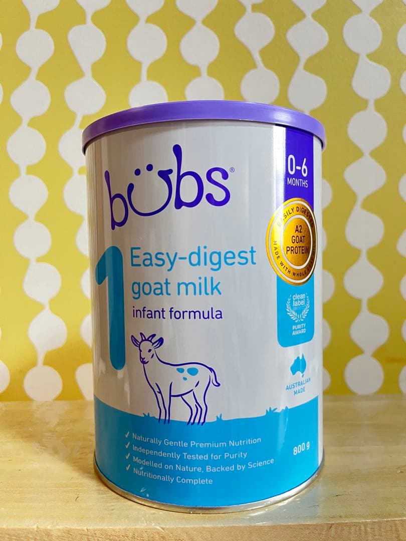 新品 1個 800g Bubs バブズ ステップ1 ヤギ ミルク やぎ粉ミルク
