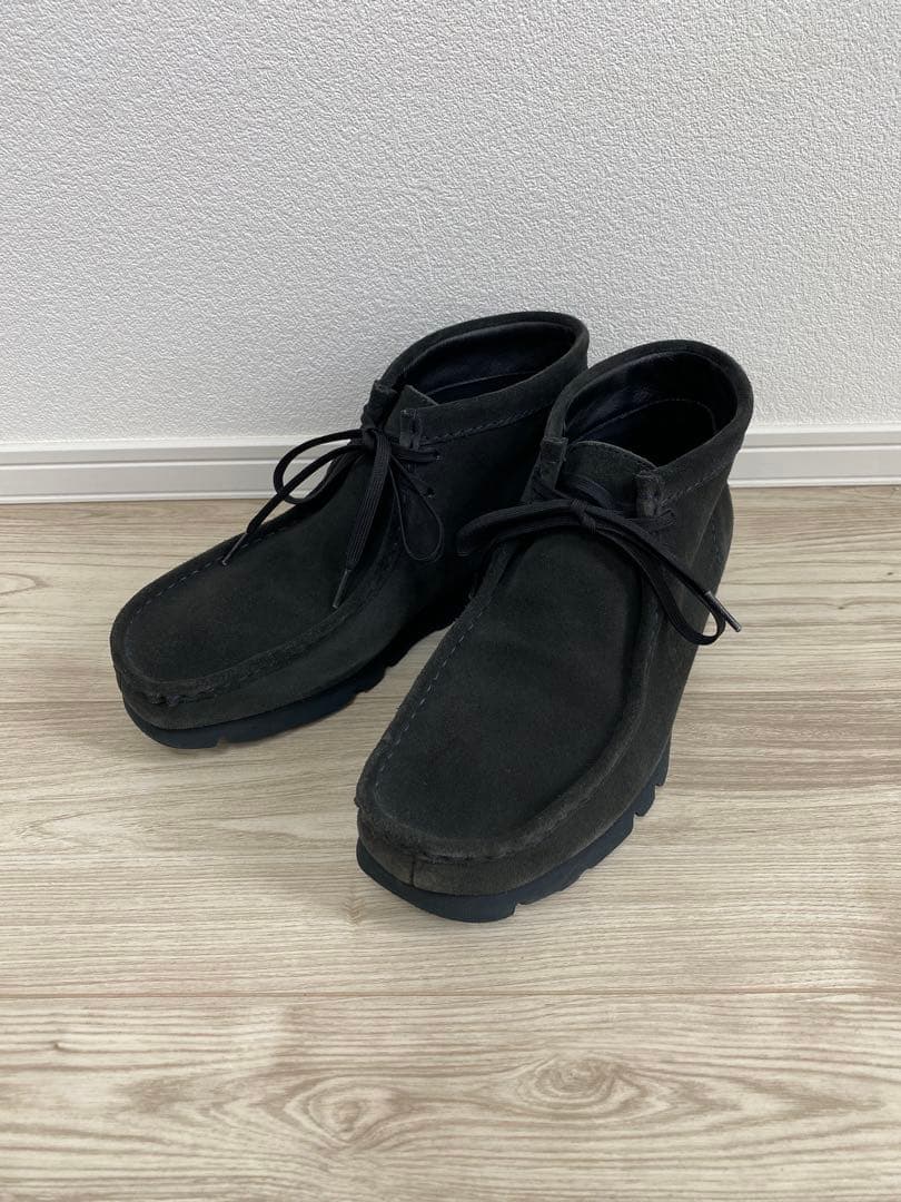 希少 美品 クラークス ビームス別注 ワラビーブーツ ネイビー 26.5