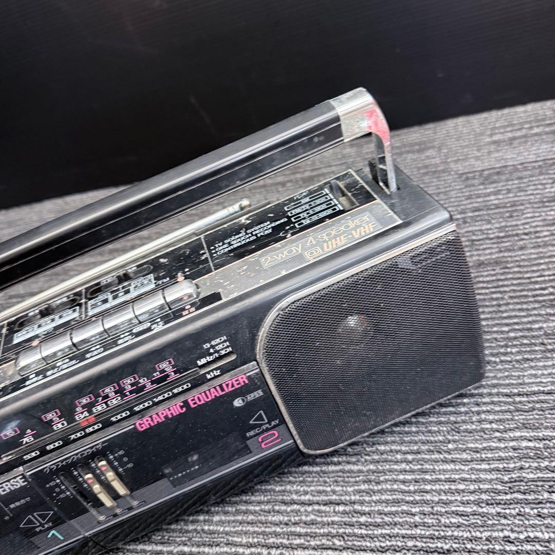 当時物｜SHARP シャープ ステレオダブルカセット QT-Y18-BK レトロ