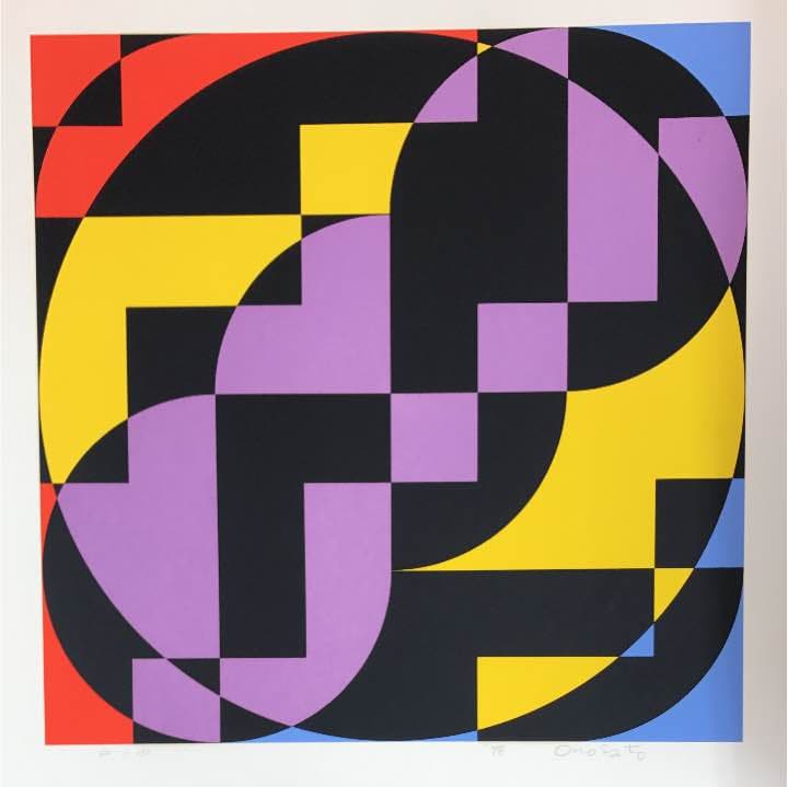 ★オノサトトシノブ「silk-99 シルク99」シルクスクリーン R antiques | 骨董・古美術・古道具・アンティーク