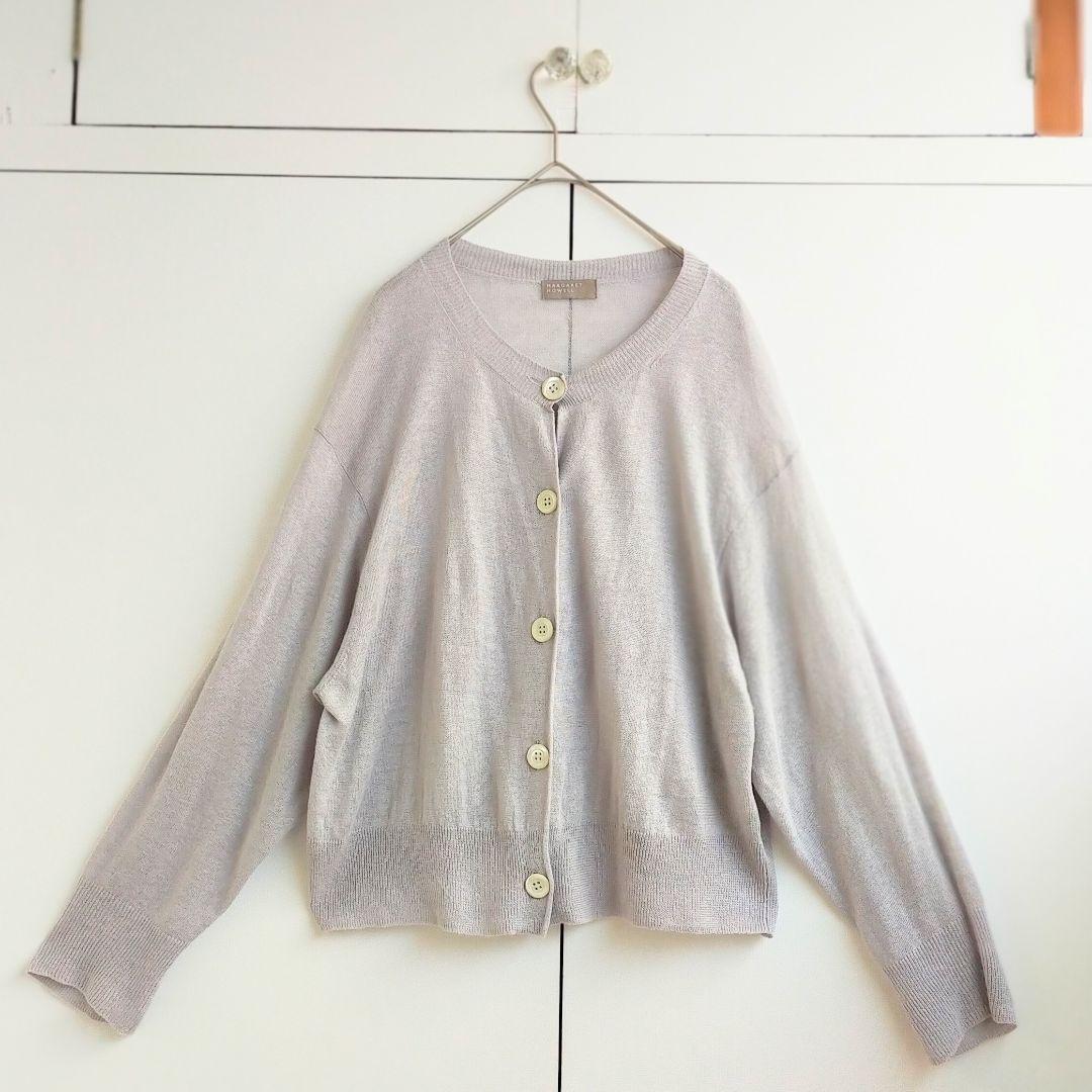 マーガレットハウエル リネン 100％ カーディガン ライトグレー - メルカリ