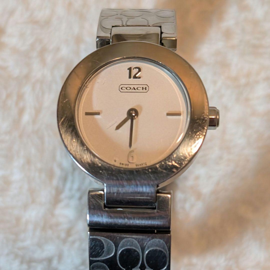 COACH アナログ腕時計 シルバー 稼動品 ジャンク扱い - メルカリ