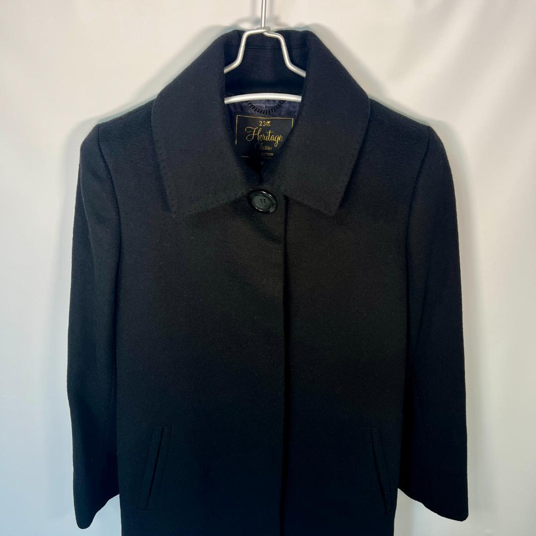 23区 Aライン ウールコート ロロピアーナ 黒 Mサイズ