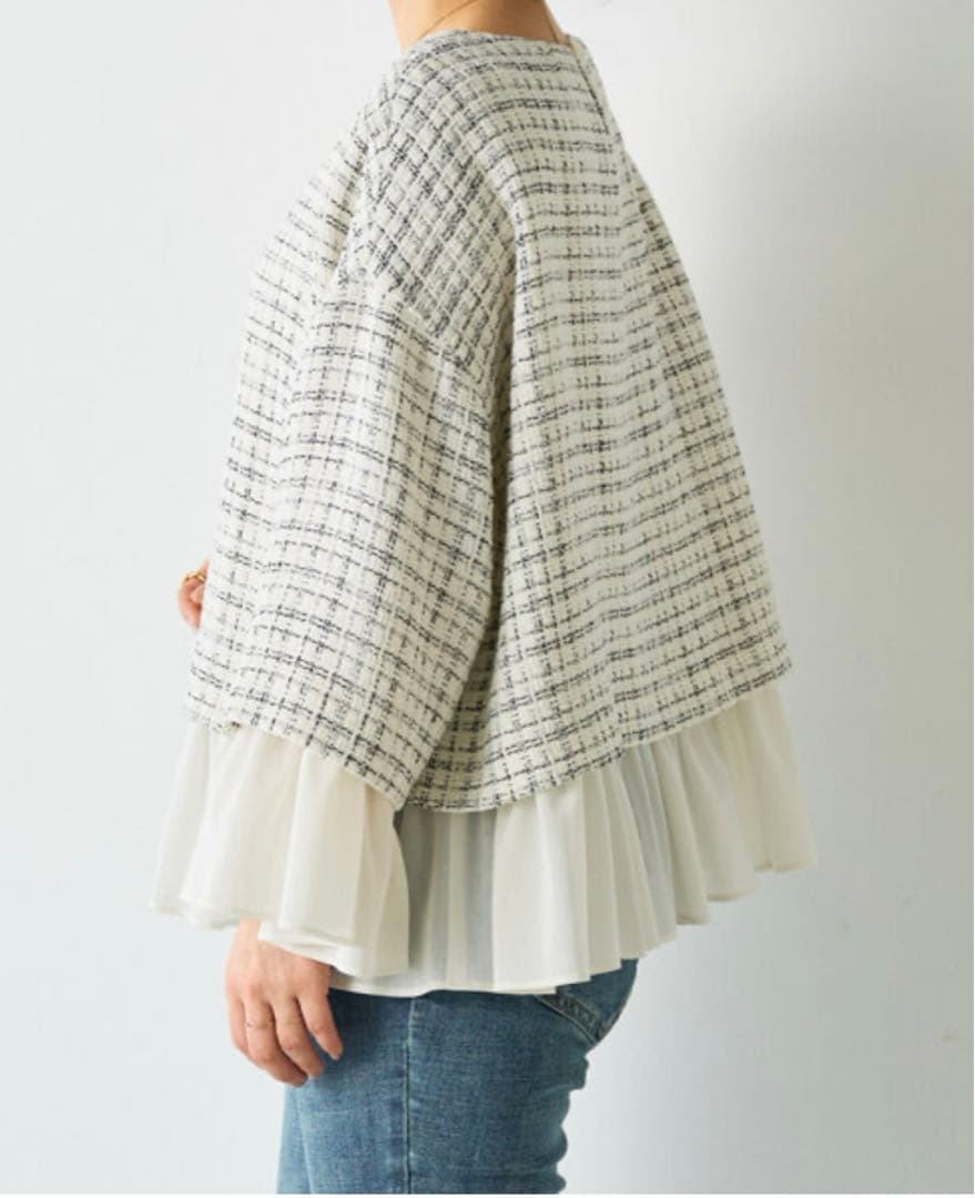 新品未使用✳︎BEARDSLEY✳︎ツイードコンビプルオーバー