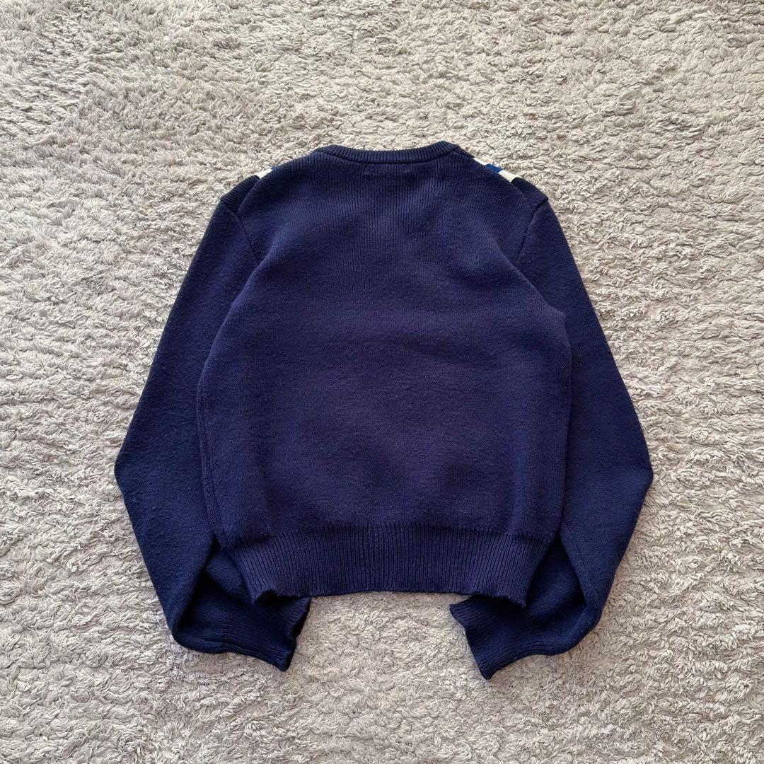 コムデギャルソン【mixウール“ニット”×グログランテープ】Vネック