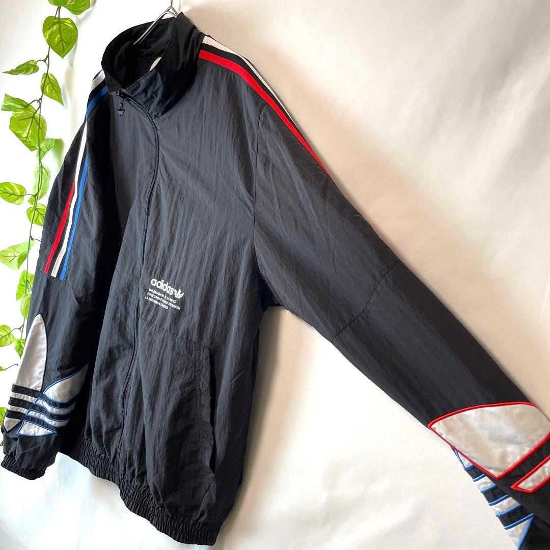 完売品】美品 目黒蓮着用✨アディダス トラックナイロンジャケット 黒