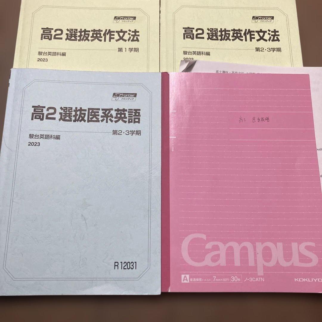 駿台 2023 高二選抜医系英語 2.3学期 英作文法1学期付き - メルカリ