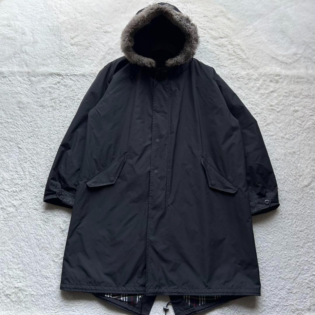 バーバリーブラックレーベル モッズコート 裏地チェック ライナー