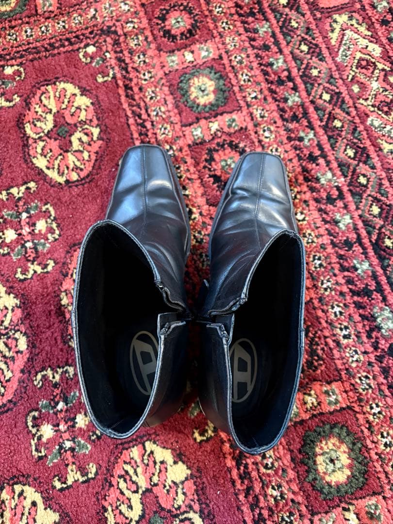 【29.5cm】ディーゼル　ブーツ　サイドジップ　ウエスタン