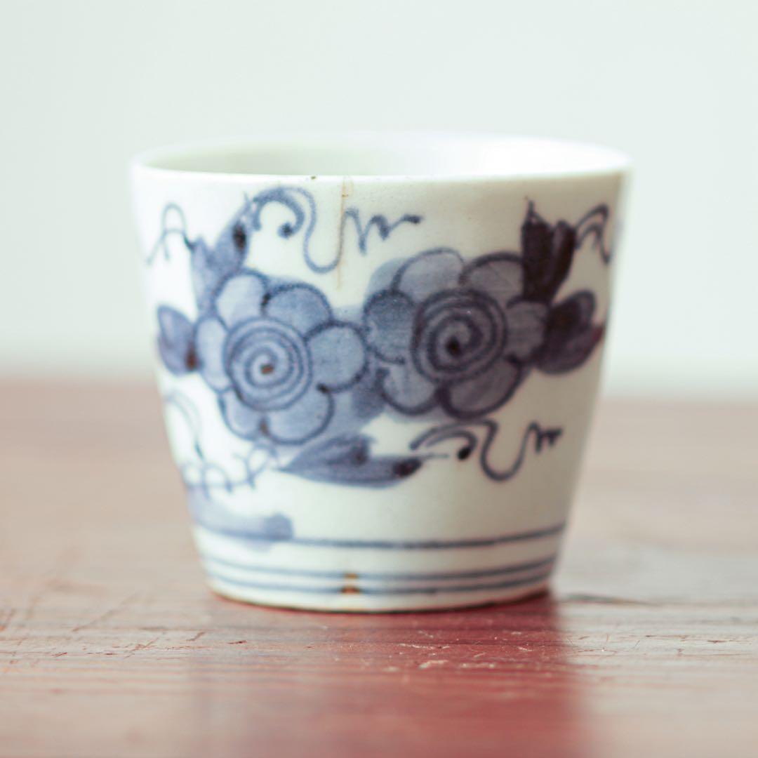 伊万里 古伊万里 花 蕎麦猪口 江戸 中期 べた底 金継ぎ 材料 - メルカリ