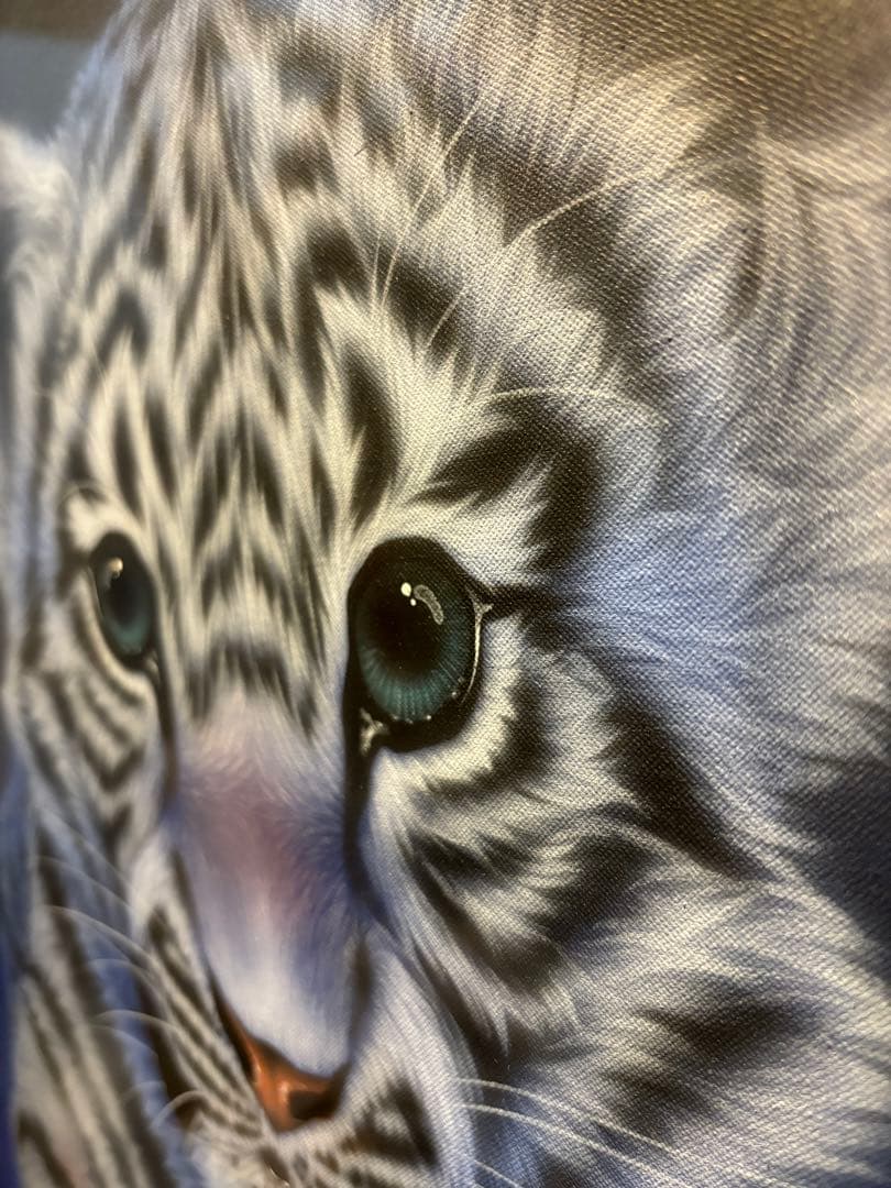 直筆原画 ホワイトタイガー 西野健太郎 絵画 絵 - メルカリ