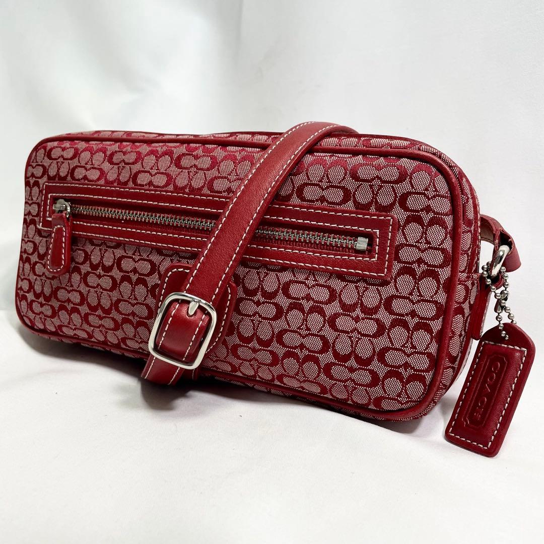 美品 COACH コーチ 8F15 ワンショルダー ツイード グリーン ソーホー