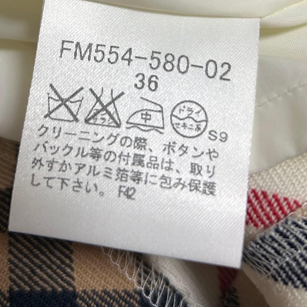故障品 バーバリーブルーレーベルノバチェックミニワンピース 36