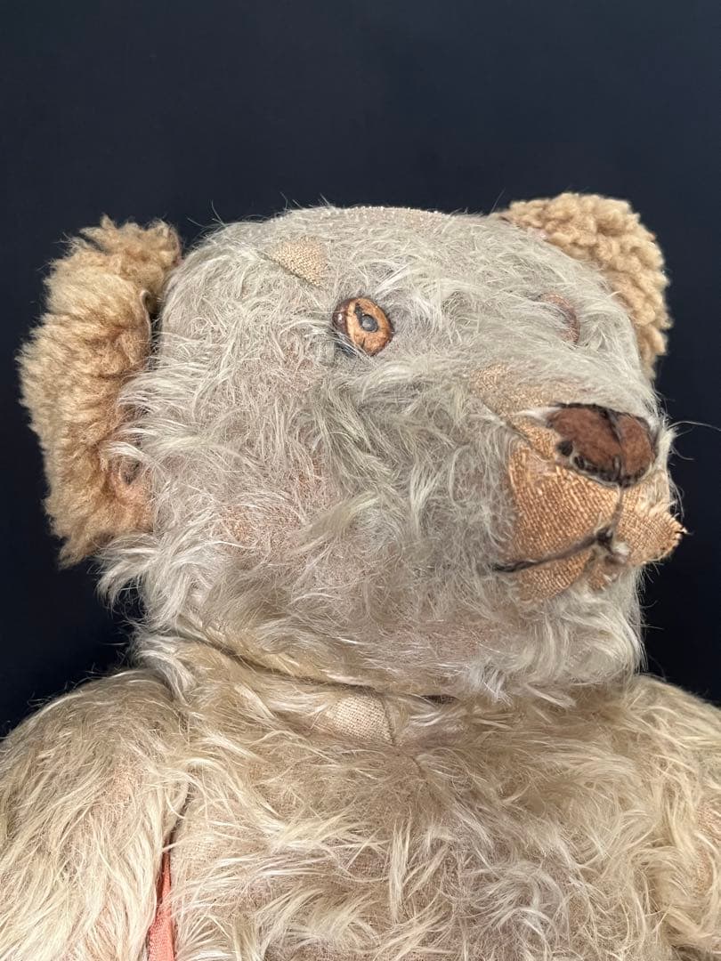 アンティークヴィンテージ英国製テディベア 革靴ぬいぐるみベアくま