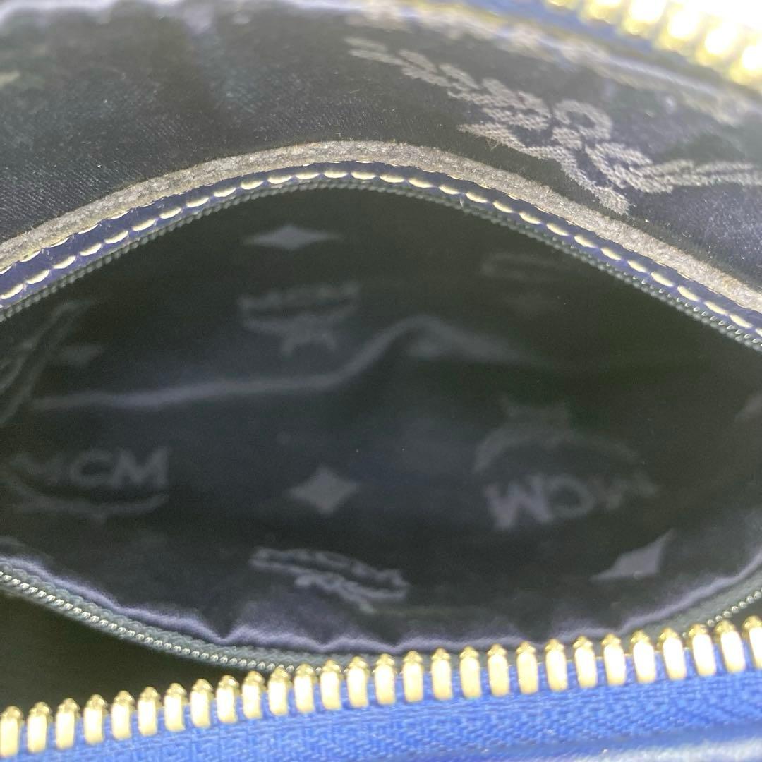 美品✨MCM エムシーエム ヴィセトス 2way ミニボストン ネイビー 白