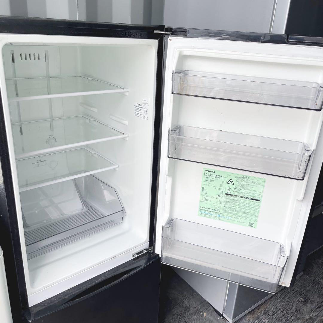 14取付無料！東芝スタイリッシュブラック冷蔵庫高性能風乾燥付き洗濯機
