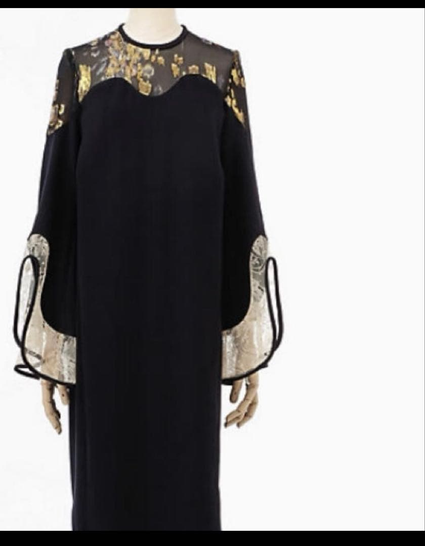 mame シルクワンピース mame kurogouchi(マメクロゴウチ) 18AW A-Line Silk Dress/Aライン