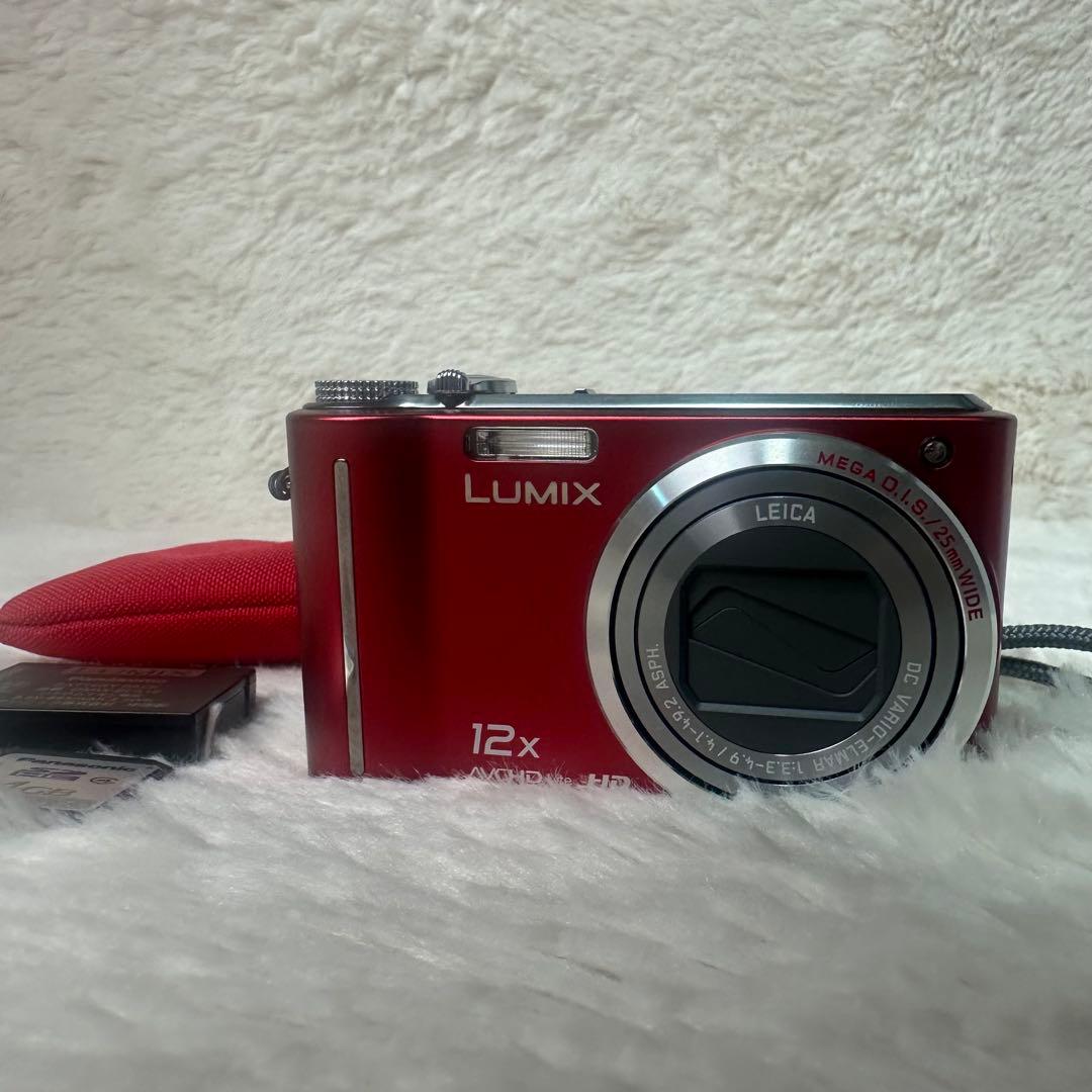 動作確認済】Panasonic デジタルカメラ LUMIX DMC-TZ7 赤 - メルカリ