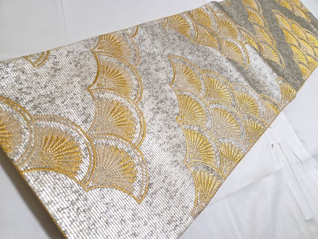 C 京の名工 染匠 越後屋通博 菊青海波 金銀糸 六通