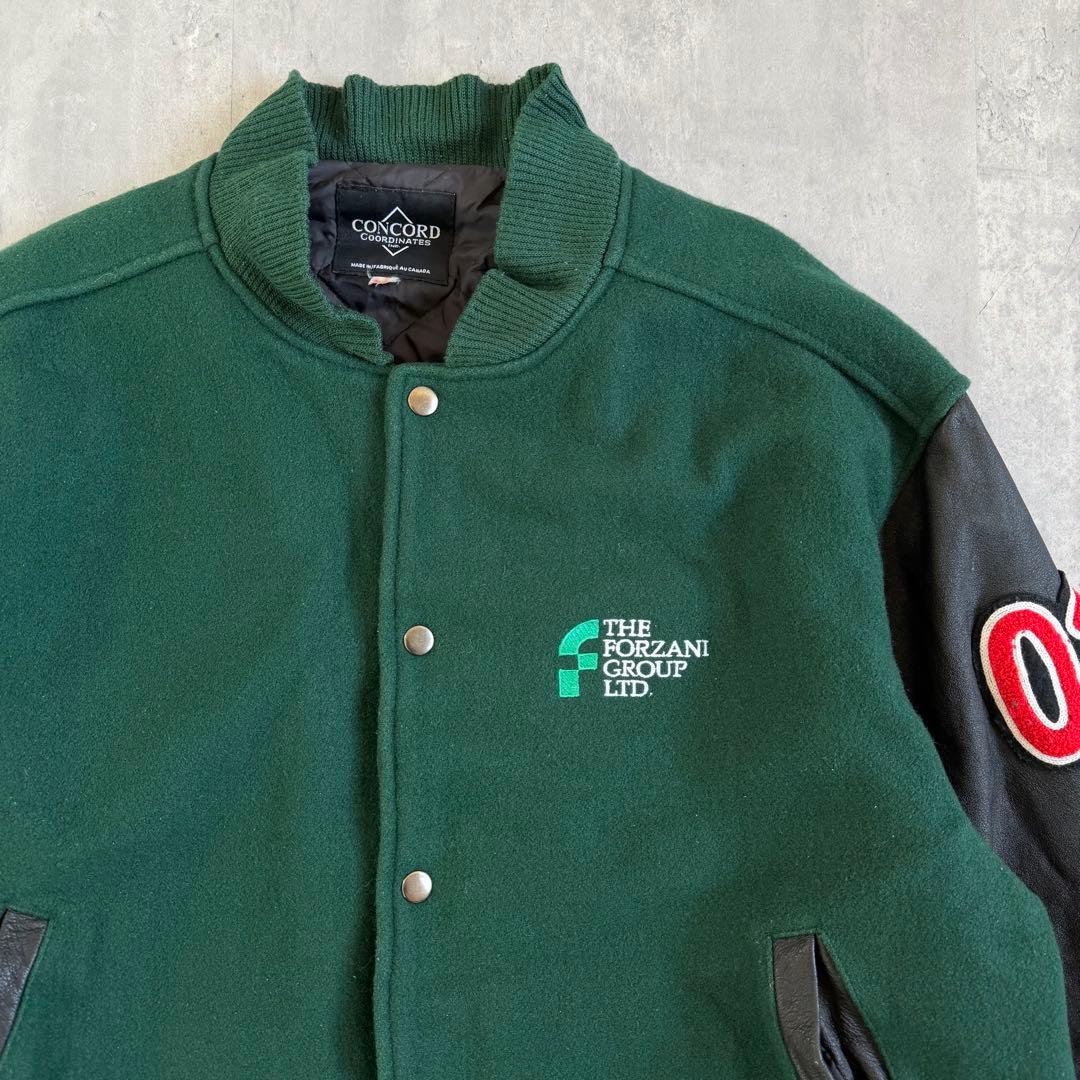 CONCORD 90s~ ウール×レザー CANADA スタジャン XL 刺繍 - メルカリ