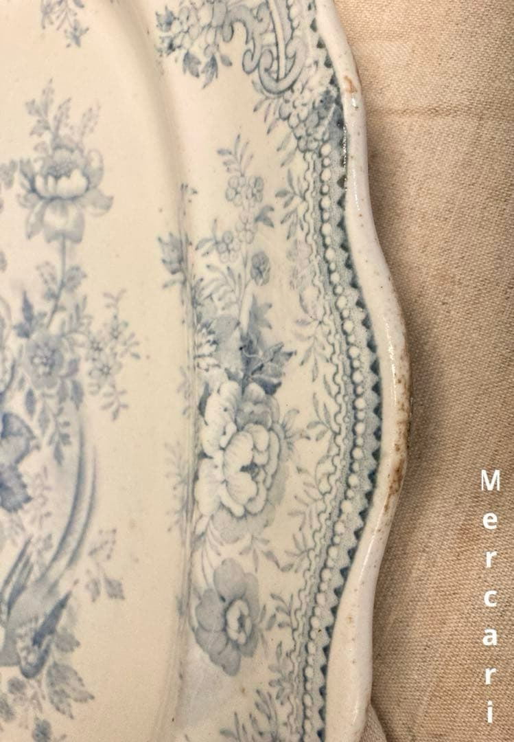 【レア】ヴィクトリアン　アジアティックフェザンツオーバル　大皿　38.5cm