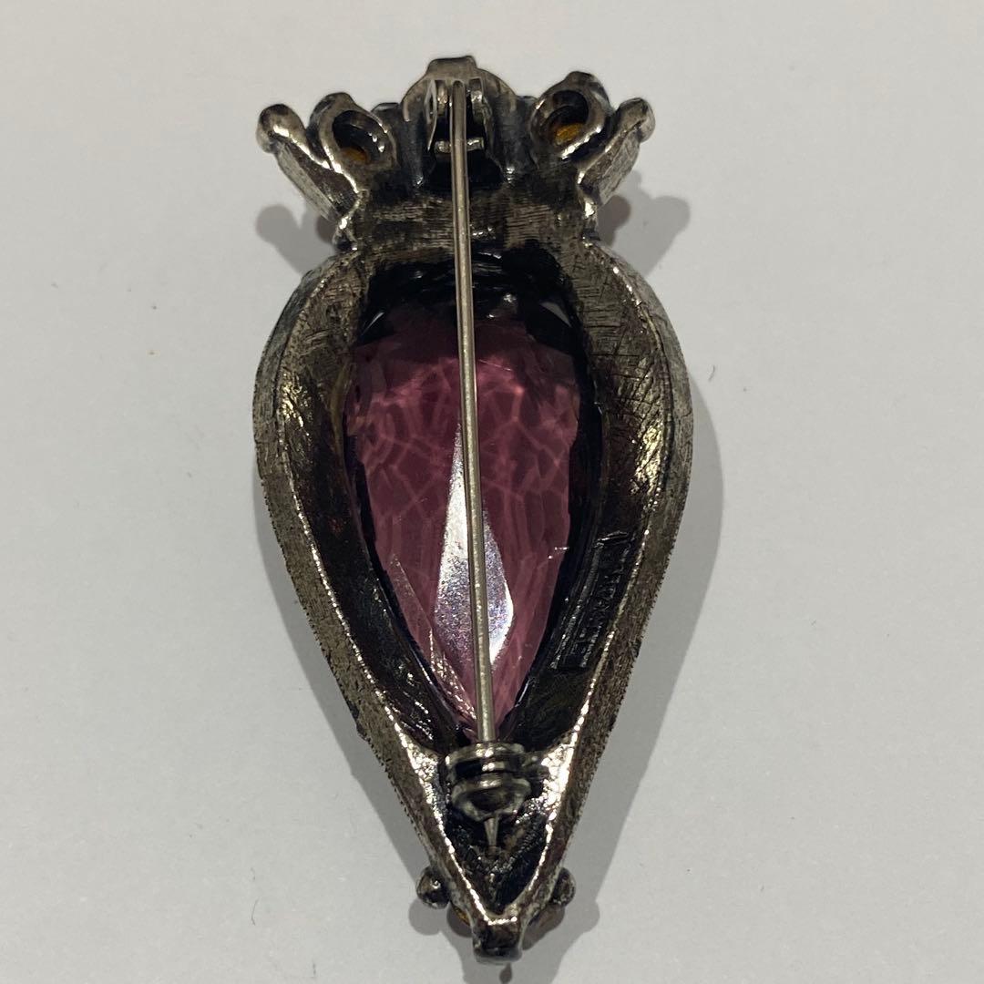 MIRACLE 英国ヴィンテージブローチ カラーストーン