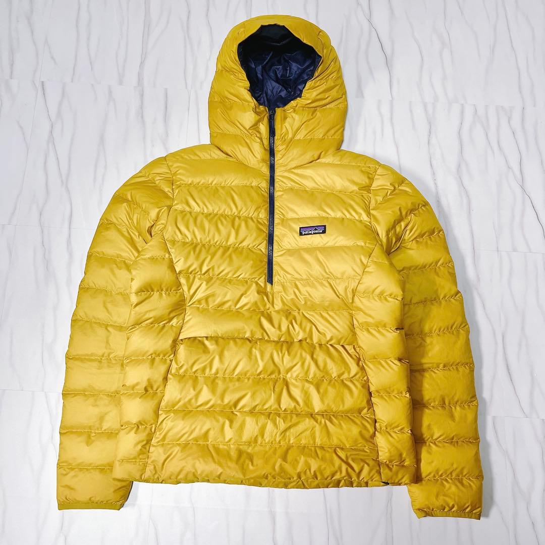 希少カラー》パタゴニア ダウンセーターフーディ プルオーバー 黄緑