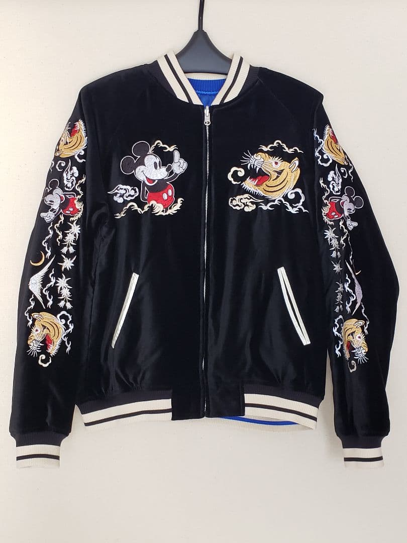 ミッキーマウス スカジャン リバーシブル 刺繍 - メルカリ