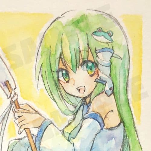 手描きイラスト◇東風谷早苗◇東方Project◇原画◇ドローイング - メルカリ