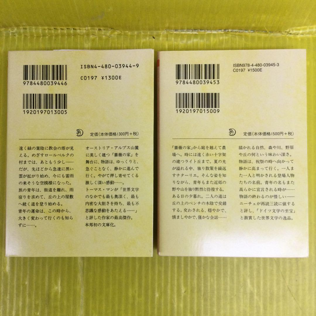 晩夏 シュティフター ちくま文庫　上下 全2冊セット