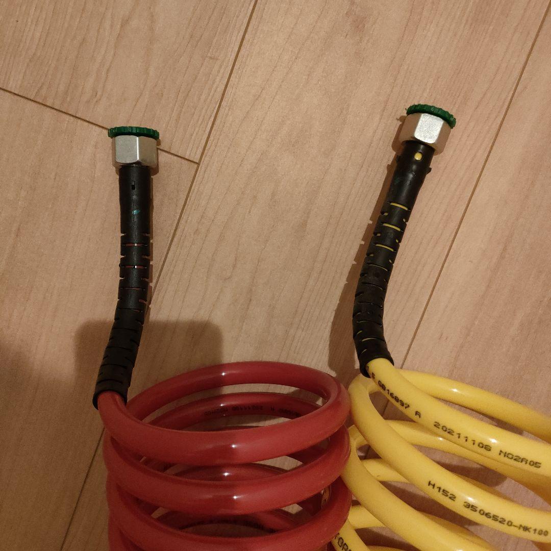 新品トレーラースパイラルホース エアーホース赤黄色2本セット 耐久性