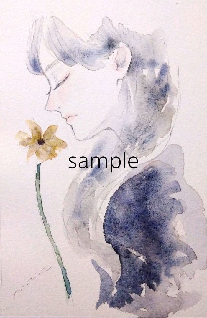 専用　絵画　原画　水彩画　《願い》ドローイング　手描きイラスト