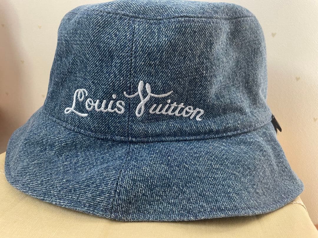 ルイヴィトン 】キャップ リバーシブル デニム ブラック