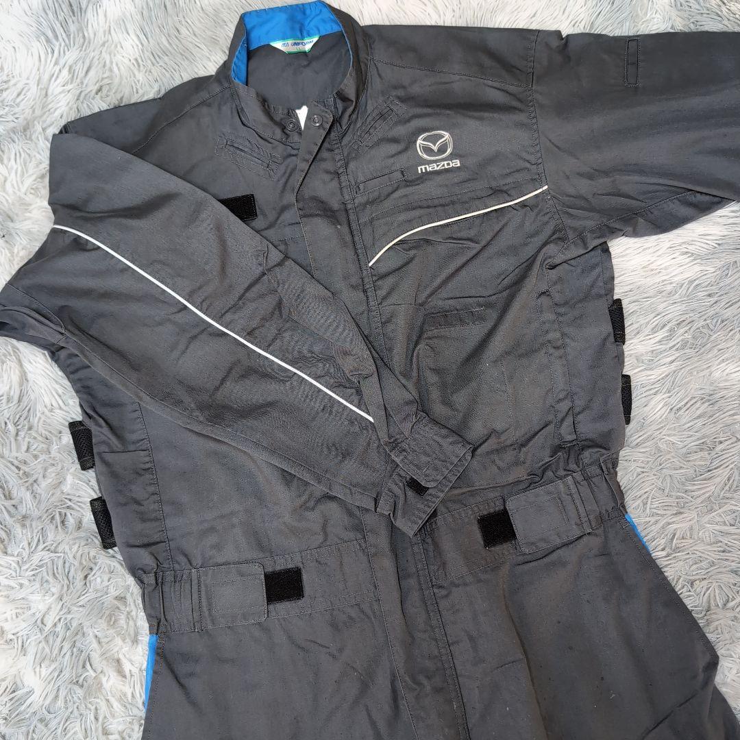 MAZDA スタッフ つなぎ 作業着 LL 夏用 新品未使用 MAZDA スタッフ つなぎ作業着 長袖 夏用 LL エンジニア