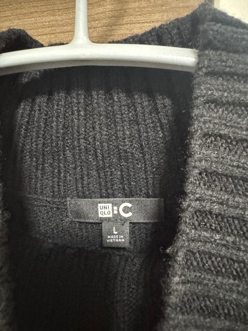 2点セット】ユニクロC ローゲージハイネックセーター ブラウン