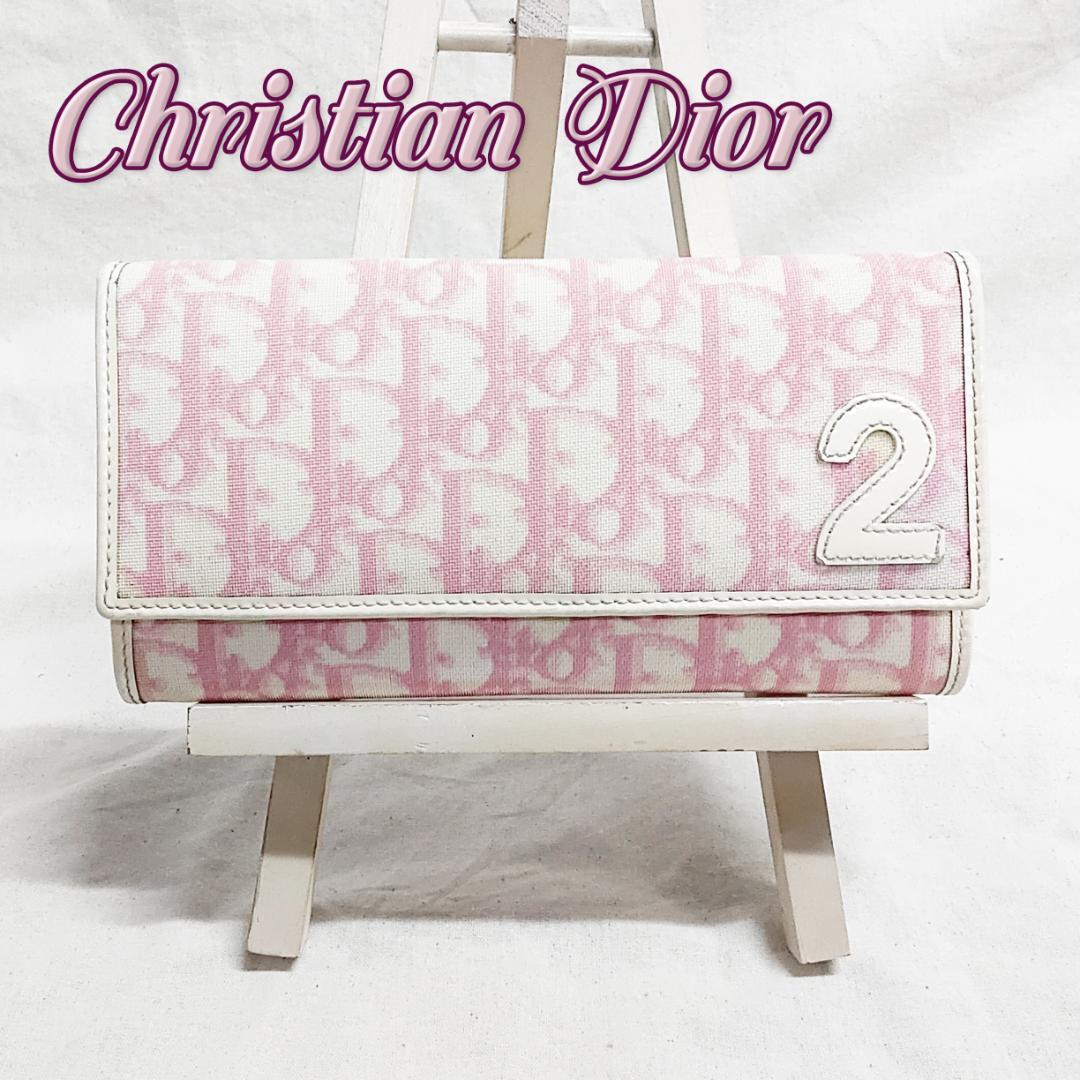 Christian Dior ディオール NO.2 トロッター柄 長財布 ピンク - メルカリ