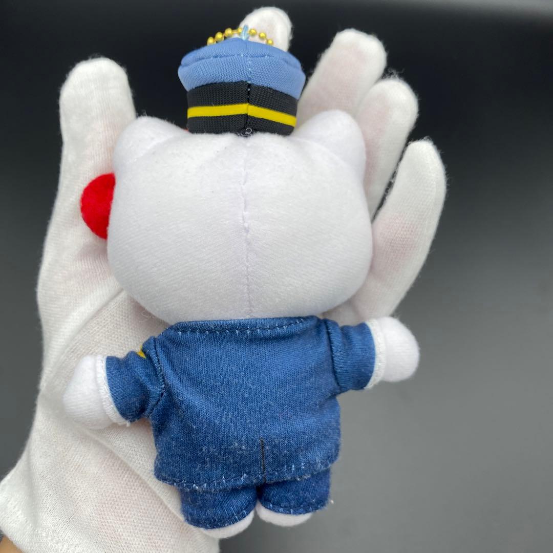 ハローキティー キーホルダー 限定 新幹線 車掌 ぬいぐるみ ストラップ