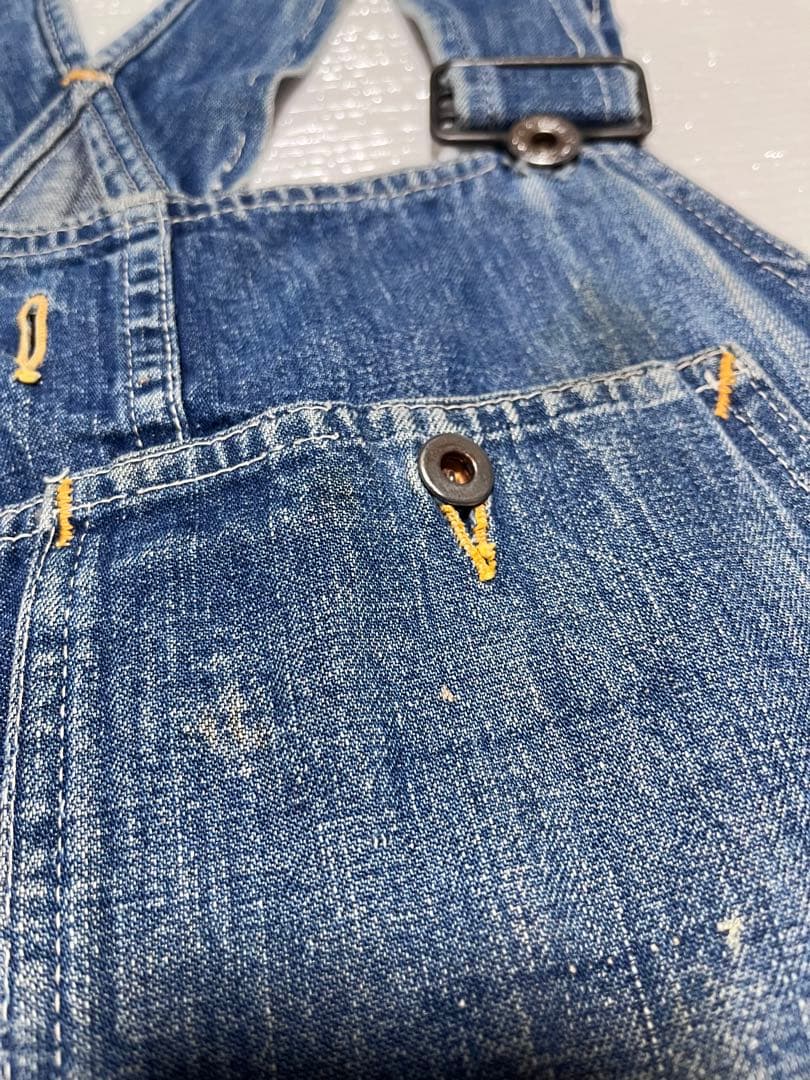 vintage】大戦モデル 月桂樹ボタン オーバーオール ドーナツボタン