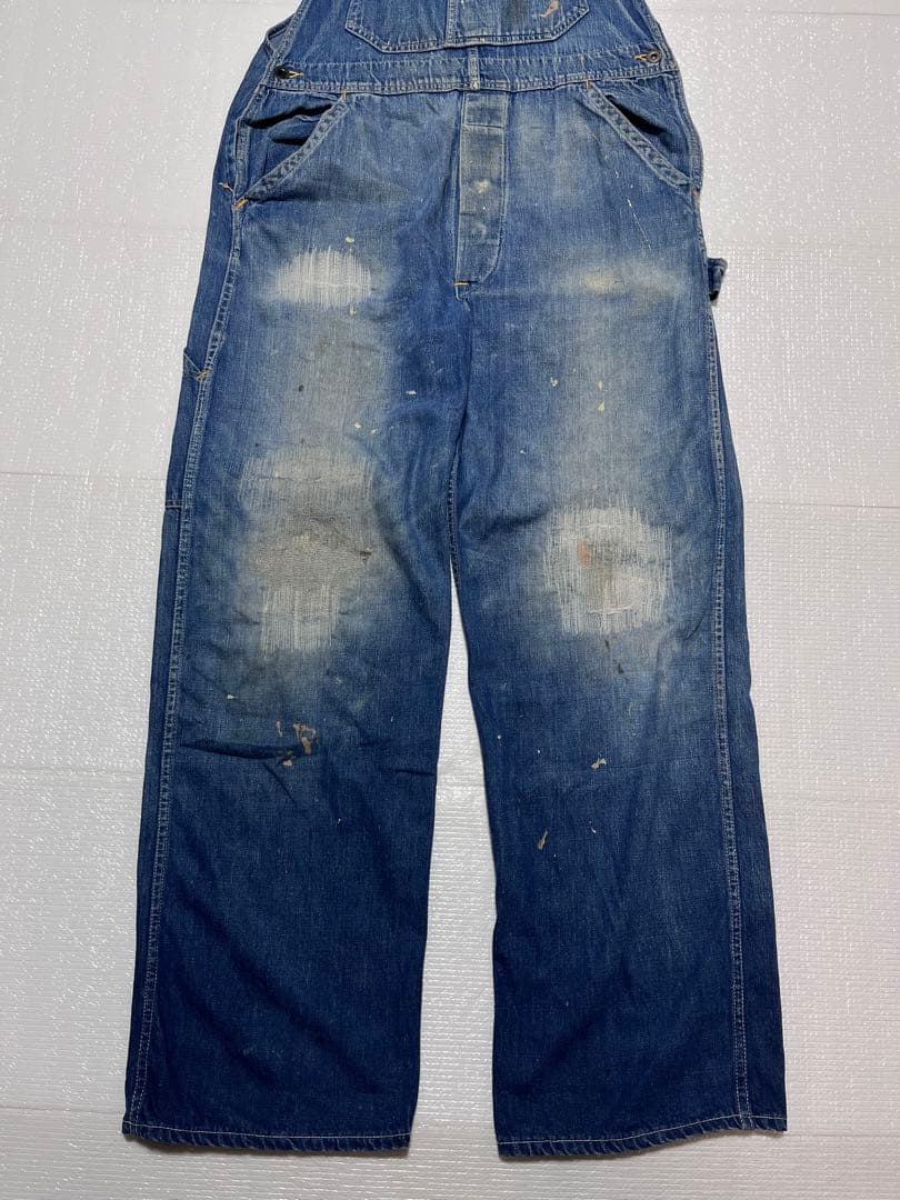 vintage】大戦モデル 月桂樹ボタン オーバーオール ドーナツボタン