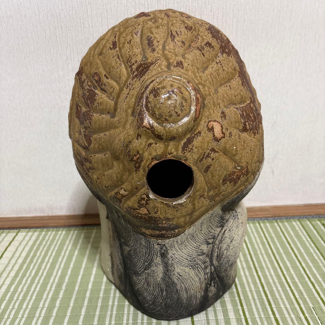 信楽焼 白 たぬき 狸 焼き物 ホワイト 2代 38cm 陶芸 工芸品 置物