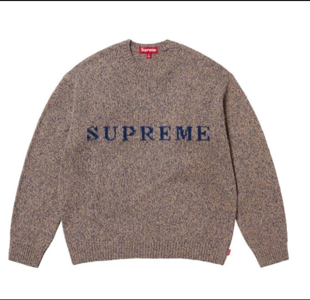 トップス Supreme Contrast Logo Sweater Supreme Contrast Logo Sweater Black Taupe Red 3colors 25SS | eBay