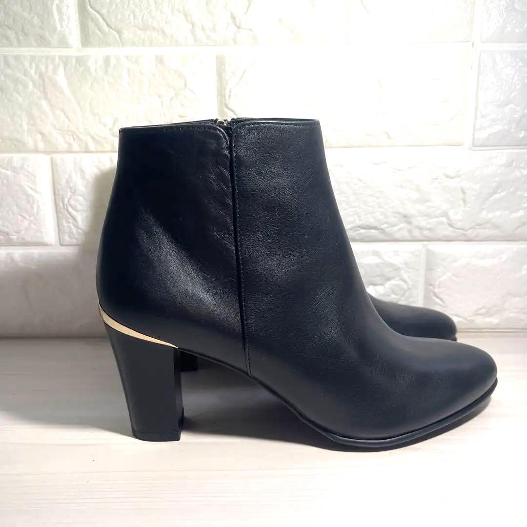 【未使用級✨】銀座かねまつ アクアベル 防水ショートブーツ 23.5cm