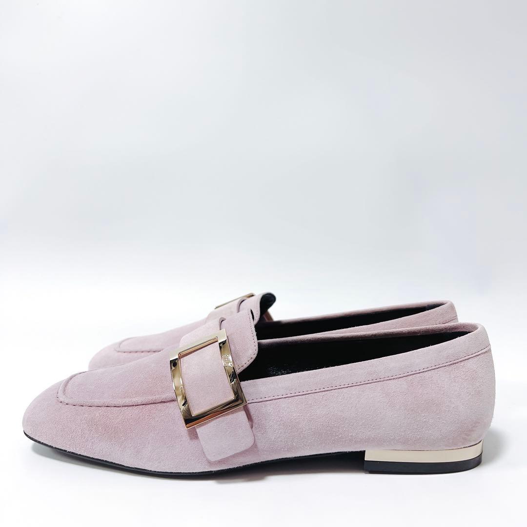 《極美品》ロジェヴィヴィエ スエードローファー パンプス バックル ピンク 36