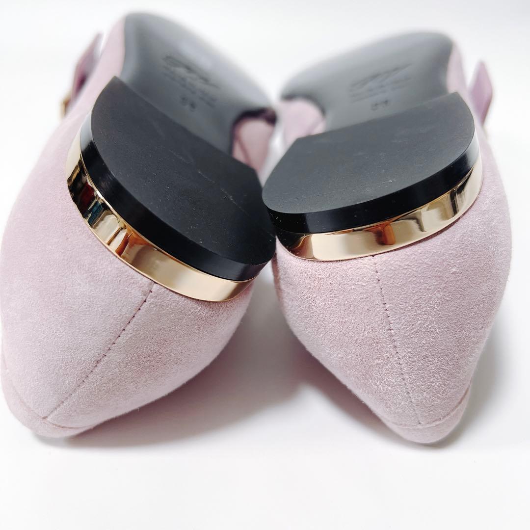 《極美品》ロジェヴィヴィエ スエードローファー パンプス バックル ピンク 36