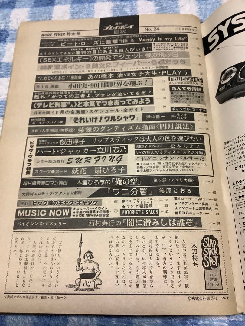 週刊プレイボーイ昭和53年6月13日号(1978年) 表紙/堀美奈子 - メルカリ