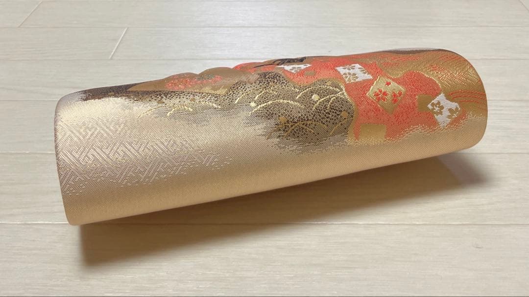 《未使用》佐賀錦　草履バッグセット　ゴールド　Lサイズ