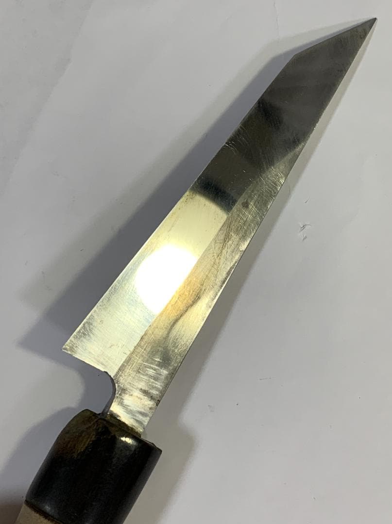 正本総本 小型剣型出刃包丁 片刃 14.2cm 和包丁