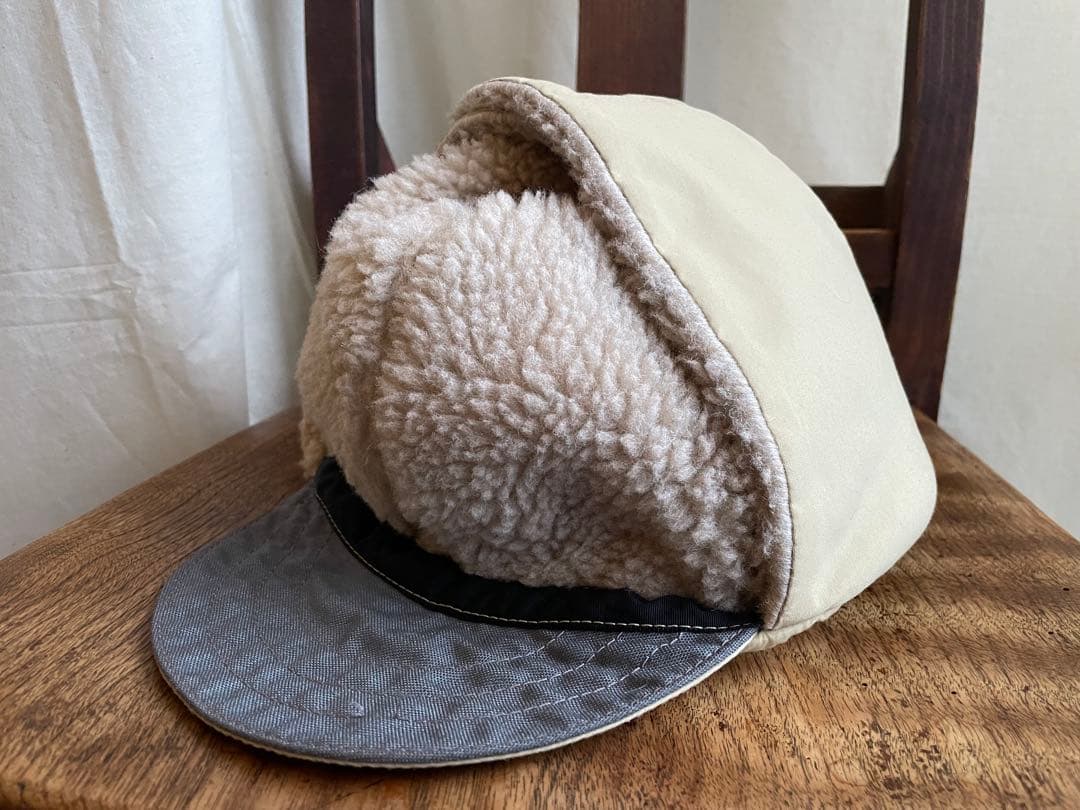 80s〜 ゴアテックス イヤーフラップキャップ 耳当て付き フリース ベージュ